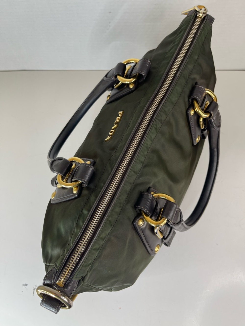 Prada nylon jacquard logo handbag - Picture 9 of 16